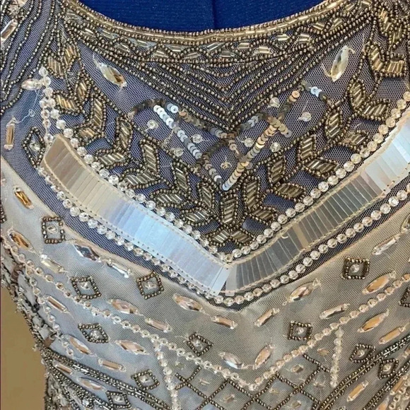 Lotus Threads Silver Beaded Dress, new with tags, size 12 - Picture 3 of 15